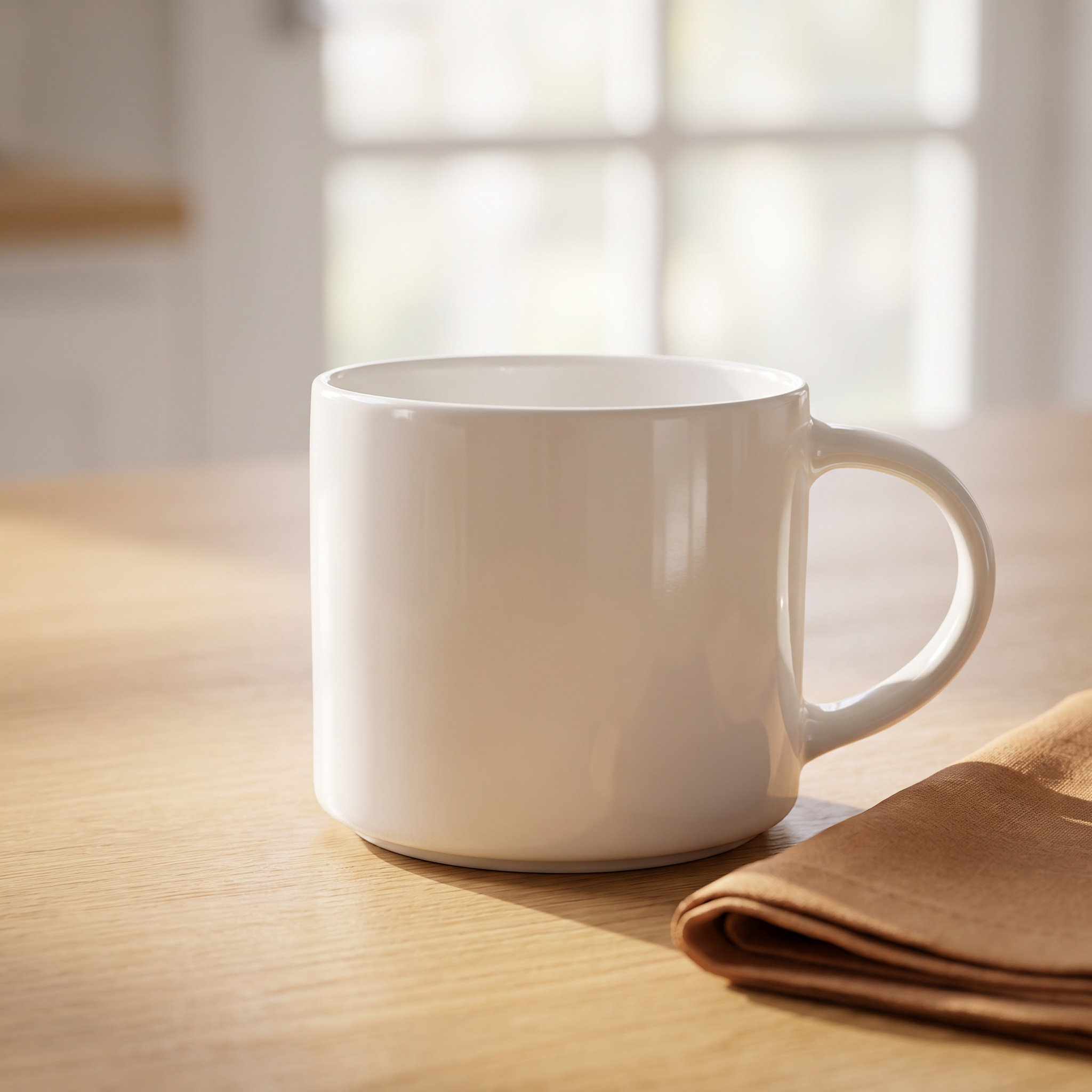 Sublimation Mug White - 화이트 세라믹 커피 머그 15온스 손잡이가