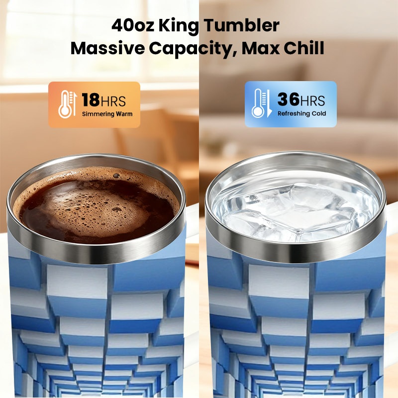 40온스 스테인리스 스틸 이중벽 단열 텀블러, 손잡이와 - Sublimation Mug White 리뷰 및 가격